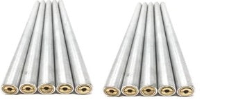 10-Pack bundle of Loop Loc LLPIPE18 18-inch Aluminum Pipe Anchors with Brass Bolts for safety cover installation - Al's Cool Pool Store