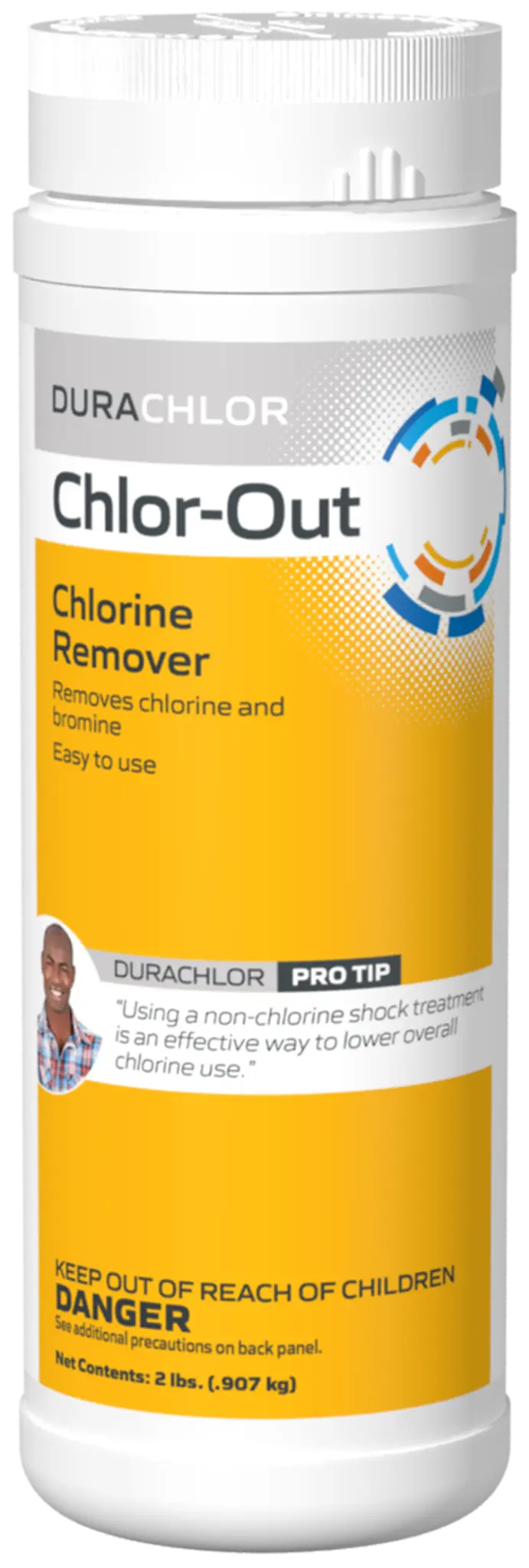 DuraChlor Chlor-Out C002833-CS20B2 2 lb Canister - Pool Chlorine & Bromine Remover Sodium Thiosulfate