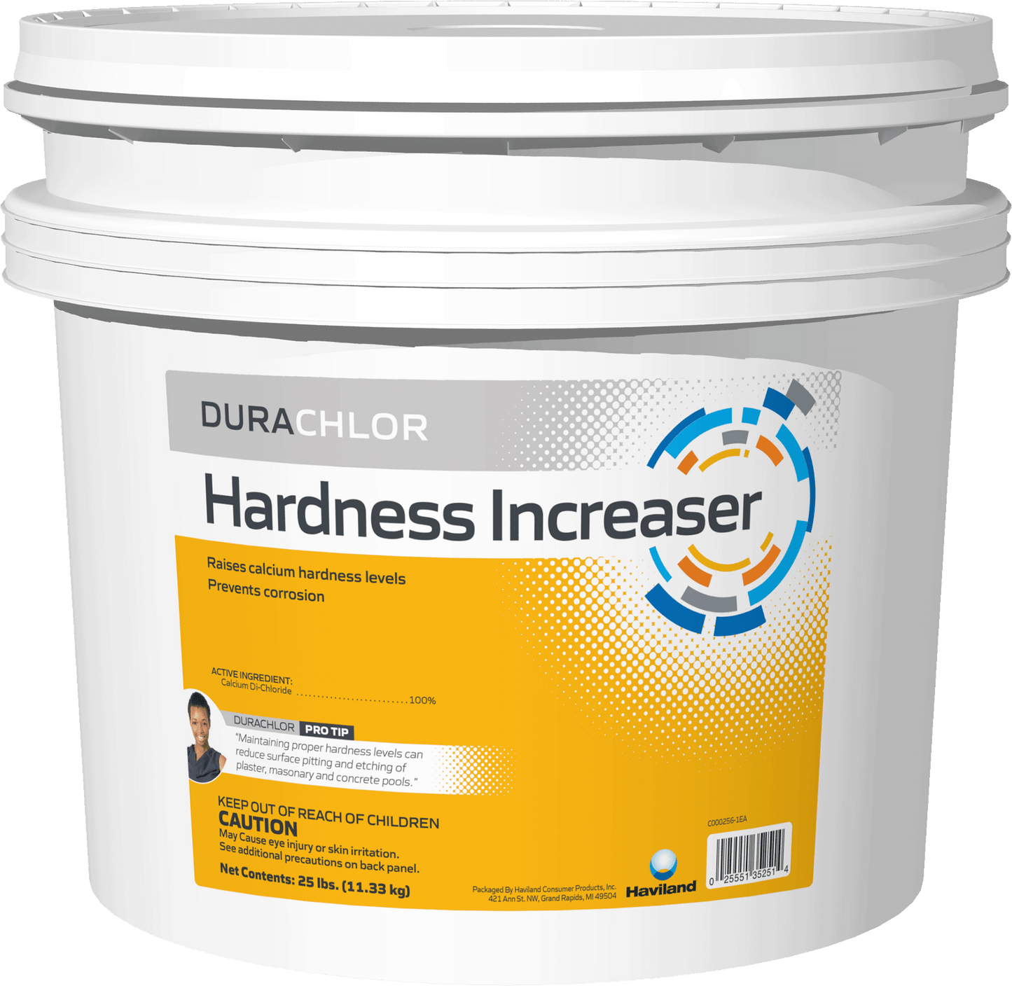 DuraChlor Hardness Increaser C002711-PL25 25 lb Pail - Pool Calcium Hardness Increaser 100% Calcium Di-Chloride