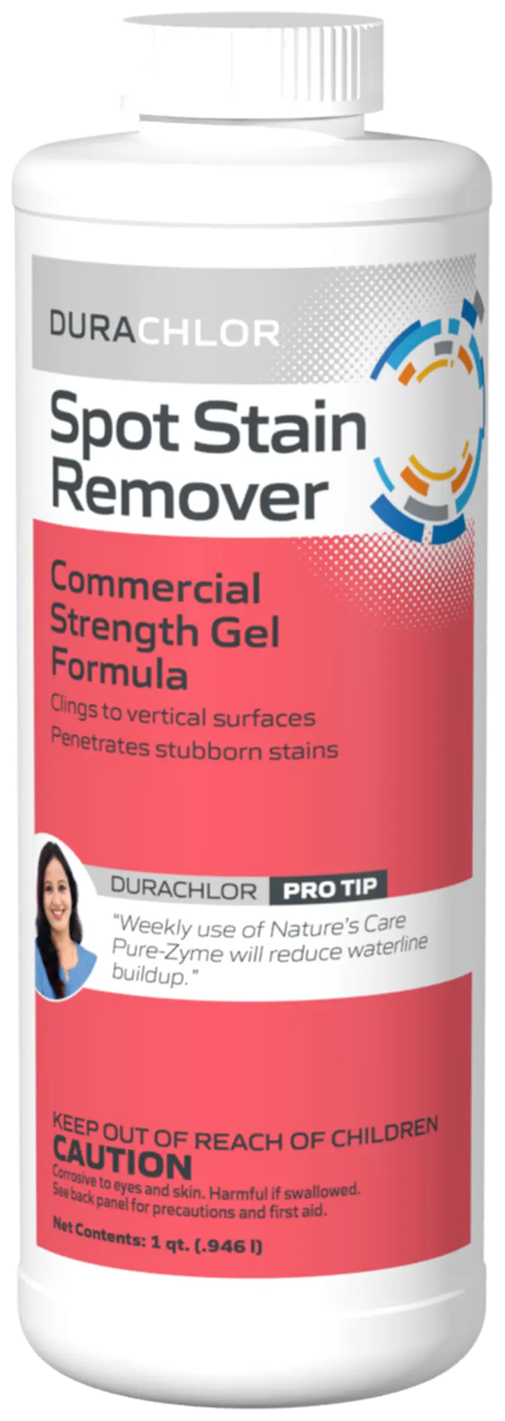 Haviland DuraChlor Spot Stain Remover Commercial Strength Gel for Pool Waterlines and Steps 1 Quart