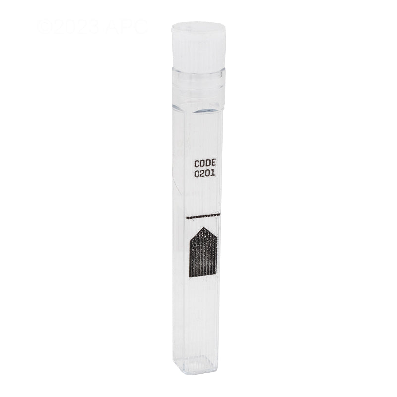 ront view of the genuine LaMotte 0201 ColorQ 5 mL replacement test tube with cap