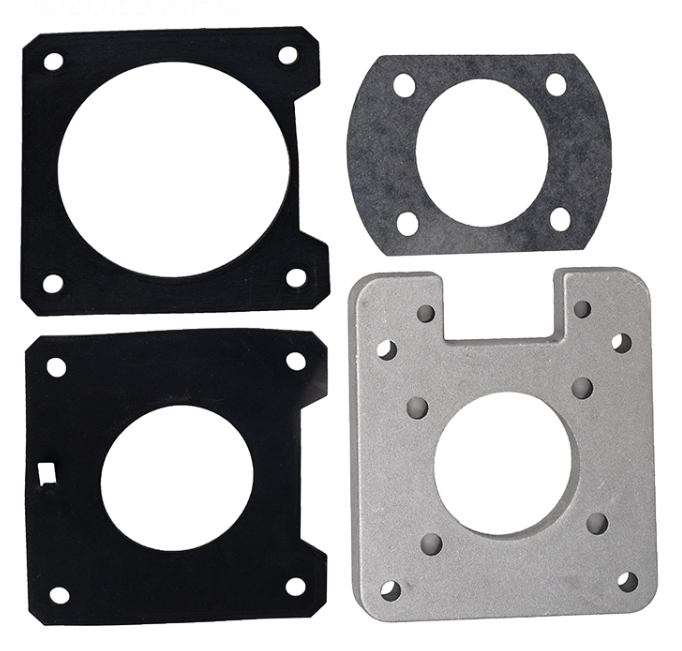 Pentair 77707-0011 Blower and Adapter Plate Gasket Kit featuring all four replacement seals for MasterTemp and Max-E-Therm pool heaters.