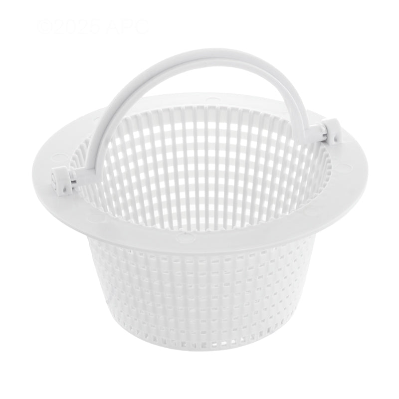 Genuine Pentair 513330 HydroSkim white perforated skimmer basket with carry handle.