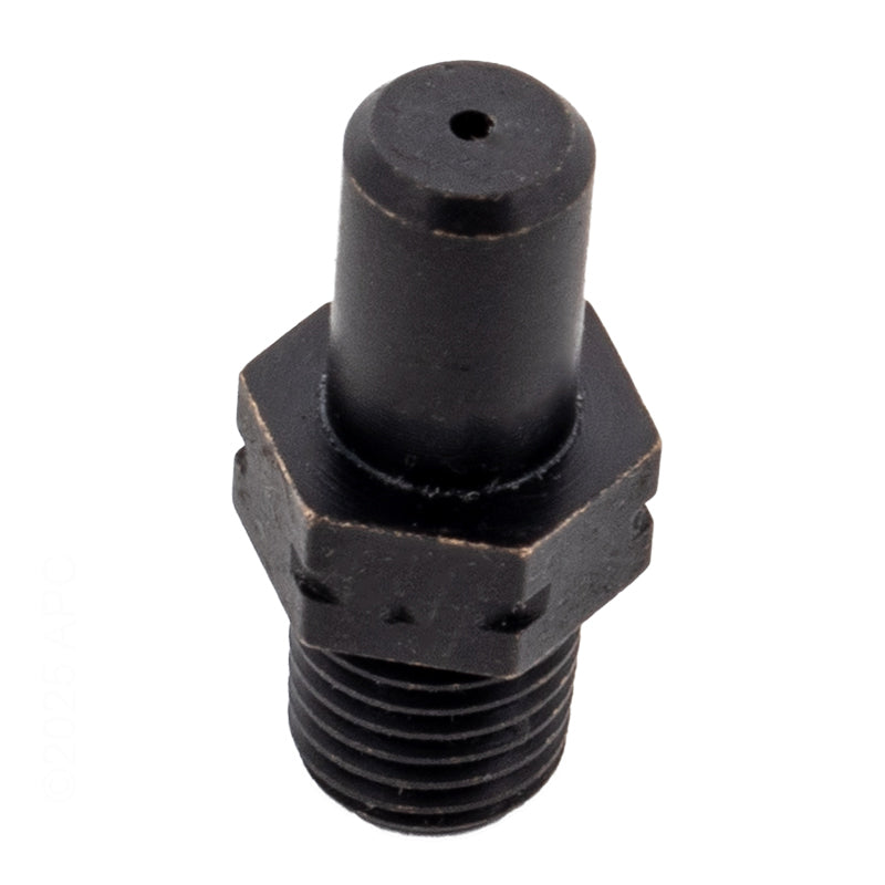 Genuine Raypak 350083F LP propane #57 sea-level burner orifice front view.