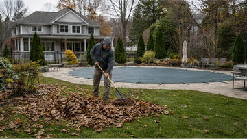My Fall Backyard Cleanup Around a Closed Pool