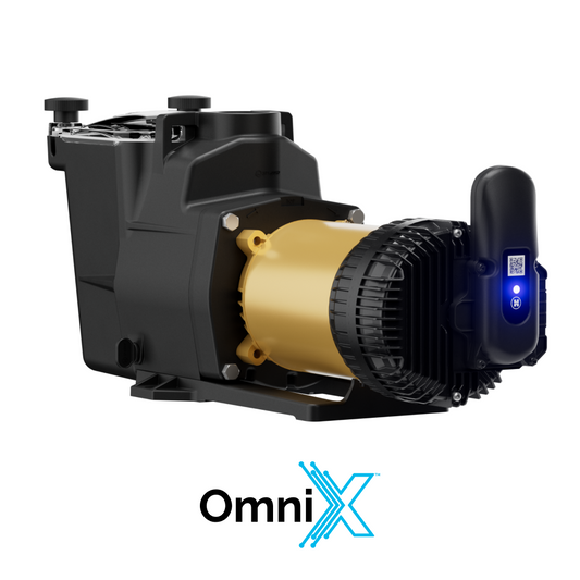 Hayward Super Pump VS 620 with OmniX integrated smart control showing built-in Wi-Fi hub.