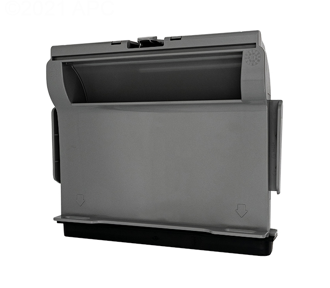 Rear view of the Zodiac R0865100 inlet housing showing the internal opening where debris is funneled into the filter canister.