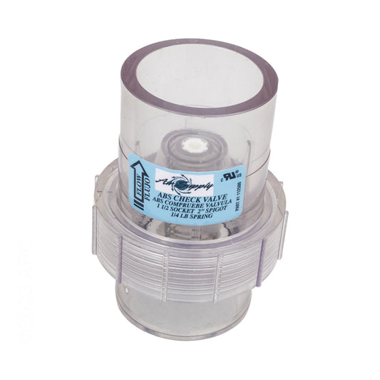 Genuine Air Supply AS5001100 1.5x2 inch clear spring pool check valve complete kit.