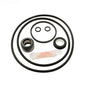 Overhead view of genuine Aladdin APCK1007 GO-KIT 14 Jacuzzi Magnum Pump Repair Kit components including mechanical seal and O-rings