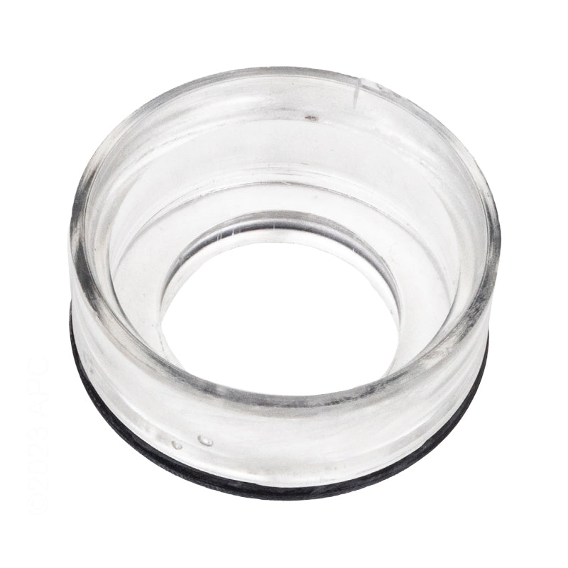 Angled top view of the Aladdin AS-4702SH clear replacement seal cup for Hayward SPX1500KA.