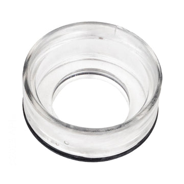 Angled top view of the Aladdin AS-4702SH clear replacement seal cup for Hayward SPX1500KA.