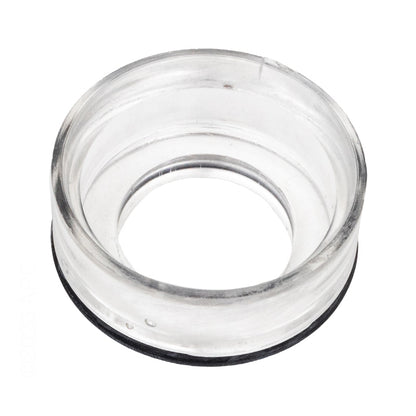 Angled top view of the Aladdin AS-4702SH clear replacement seal cup for Hayward SPX1500KA.