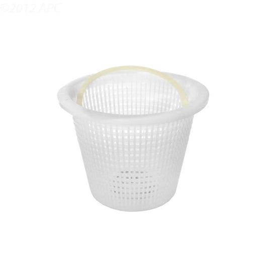 Aladdin B-136 white replacement skimmer basket for Baker Hydro and Pentair Purex systems.