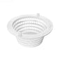 Aladdin B-214 white SeasonMaster SMS004 replacement skimmer basket with rim tabs.