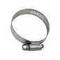 Angled view of the silver American Granby 1.25-2.25 in Stainless Hose Clamp (6728EACH).