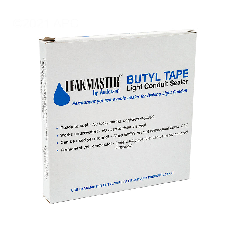 Front view of the Anderson LeakMaster BT15 15-foot butyl tape retail carton.