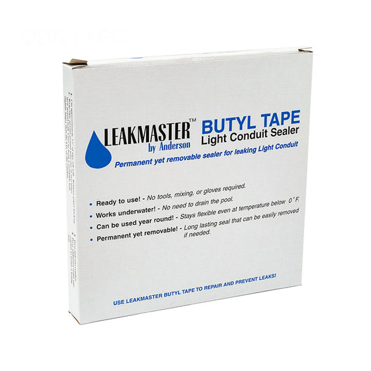Front view of the Anderson LeakMaster BT15 15-foot butyl tape retail carton.