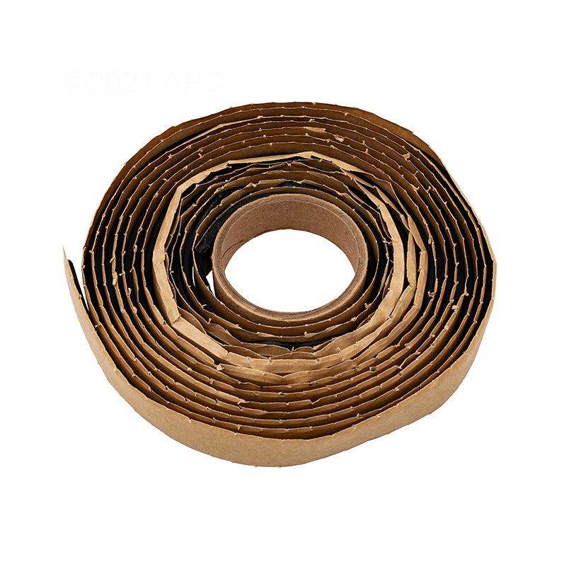 The Anderson LeakMaster BT15 black butyl tape 15-foot roll with release backing.