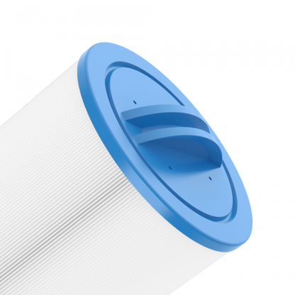 Top molded handle view of APC APCC7042M spa filter for easy removal and installation