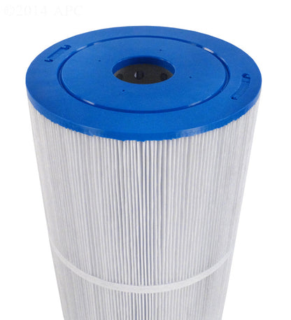 High-angle view of the APC APCC7233 spa filter showing the 2 1/16 inch open hole top and 8-inch outer diameter for Coleman and Maax Spas.