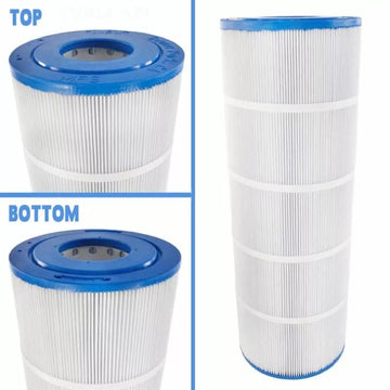 APC APCC7260 replacement pool filter cartridge for Pentair Clean & Clear Plus 320, featuring 3-inch open holes with blue gaskets and 80 sq ft of 4oz media.