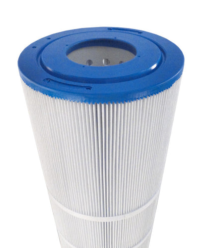 APC APCC7296 pool filter cartridge with 105 sq ft of 4oz media and 3-inch open hole end caps, compatible with Pentair Clean & Clear Plus 420 and Waterway Crystal Water 425.