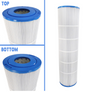 APC APCC7352 (85 Sq Ft) Filter showing 3-inch open hole top and bottom views for Jandy CL340 systems.