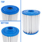 APC APCC7678DISP 25 sq ft disposable spa filter cartridge, top, bottom, and side views