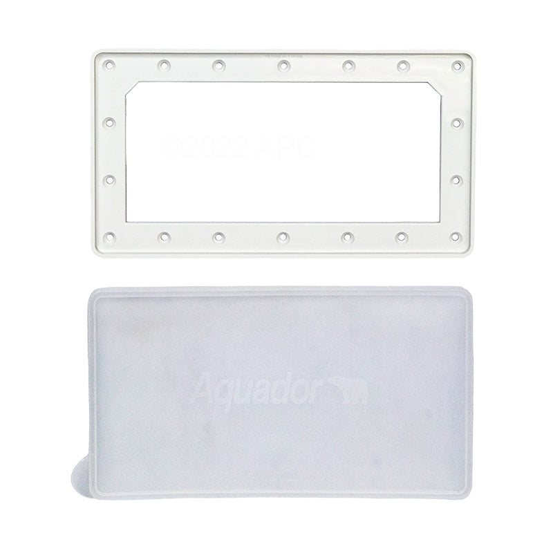 Aquador 1010 Wide-Mouth Above-Ground Winter Skimmer Plate Kit - AQ1010 - Cover and Faceplate Separated