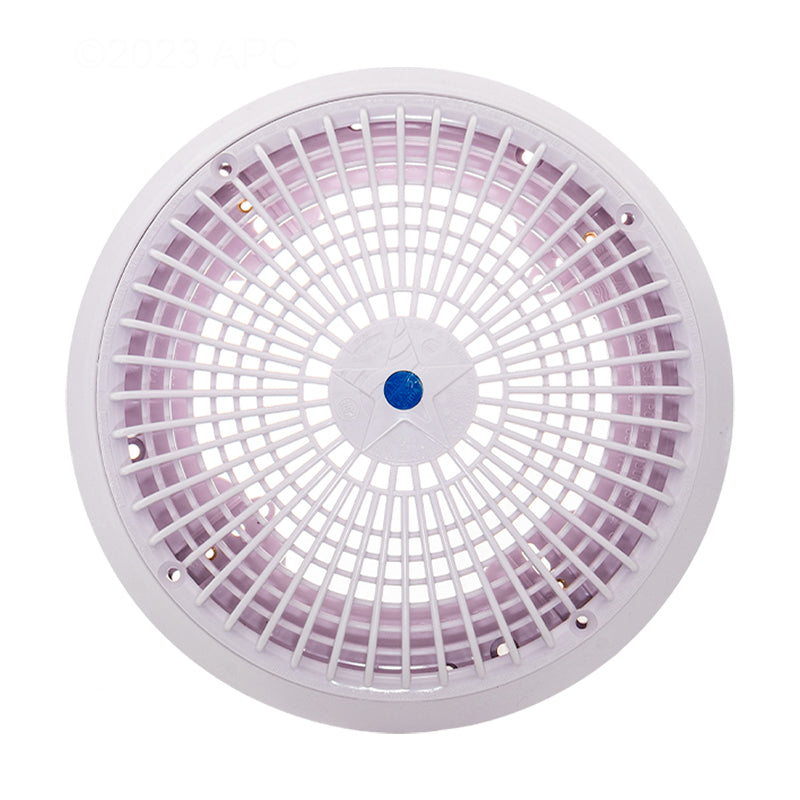 AquaStar A10RCFR101 10" Round Pool Drain Cover White - Top View with VGB Button