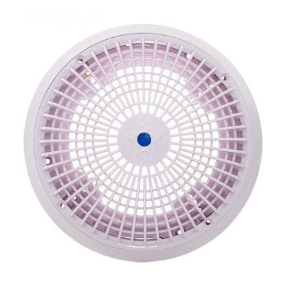 AquaStar A10RCFR101 10" Round Pool Drain Cover White - Top View with VGB Button