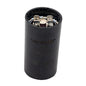 BC-161 pool pump motor start capacitor, 161-193 MFD, 125VAC, top view showing push-on spade electrical terminals