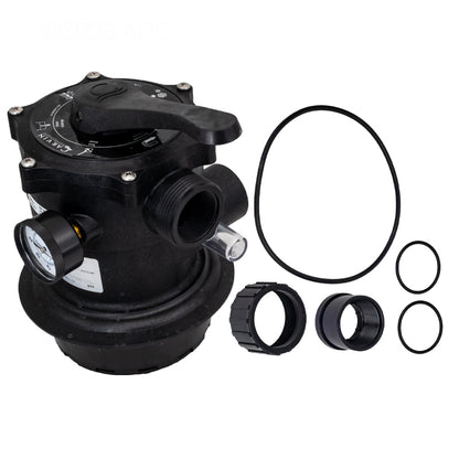 Complete Carvin DVK7C 1.5-inch Multiport Valve Kit 39263035K including pressure gauge, O-ring, and unions.