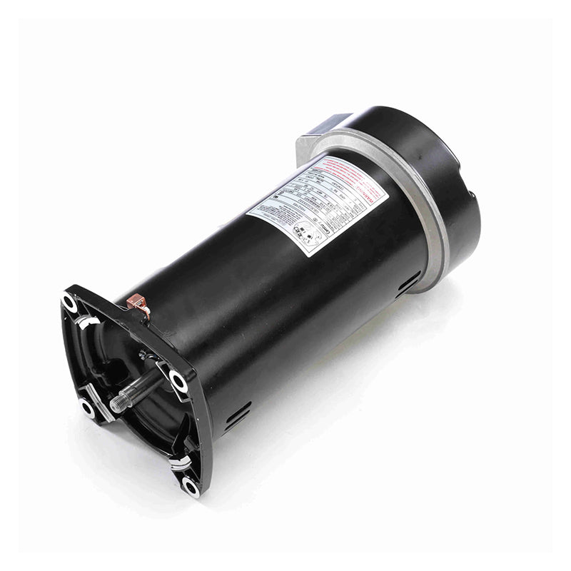Side angle view of the Century Centurion Pro HSQ165 1.65 HP square flange pool pump motor