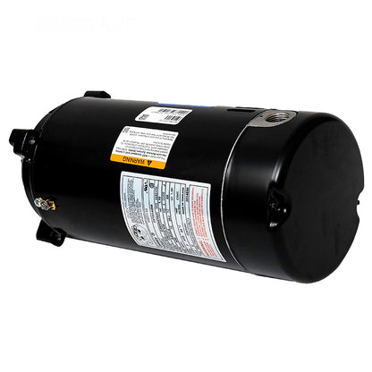 Rear angled view of genuine Century UST1152 1.5 HP 56J pool pump motor showing product labels