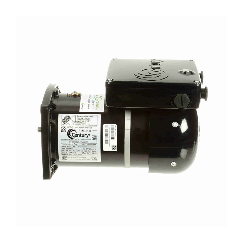 Century VGreen EVO EVQ165 1.65 THP Variable Speed Pool Pump Motor - Side View