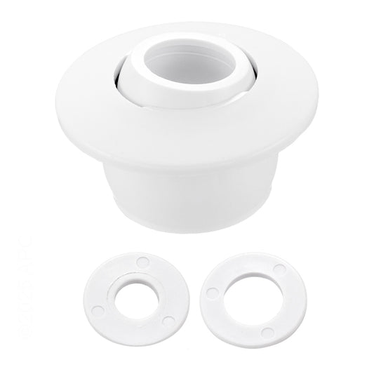 CMP 25559-000-000 Aussie Insider self-aligning eyeball fitting white with two orifice plates.