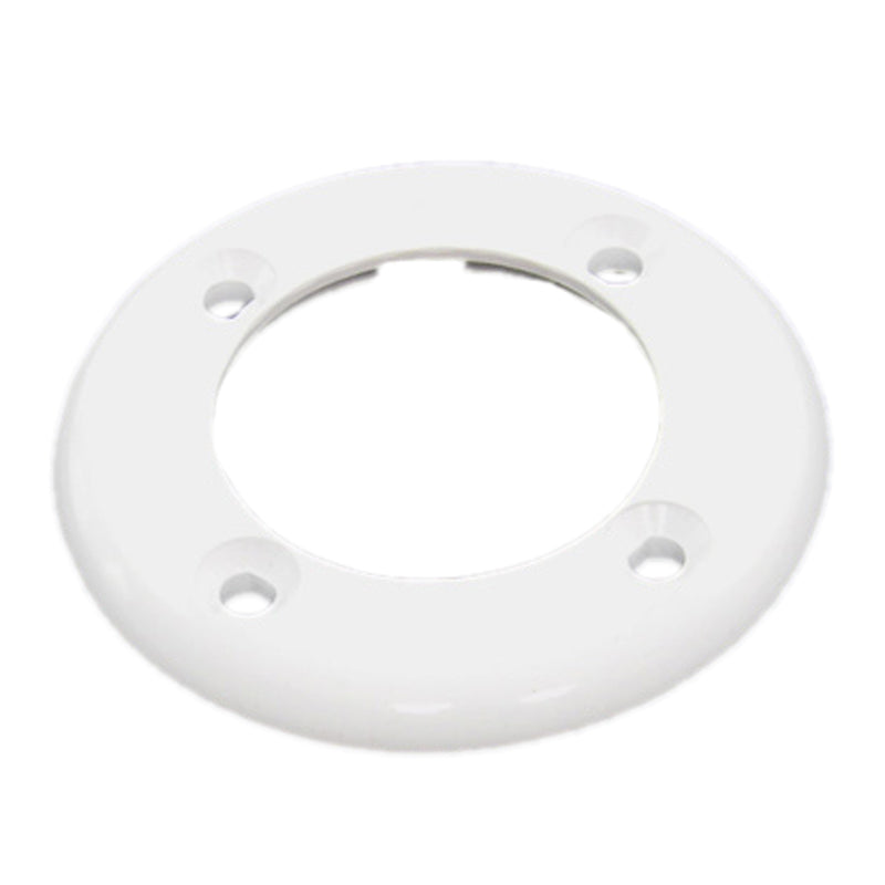 Front View of CMP 25545-000-000 white vinyl pool return faceplate