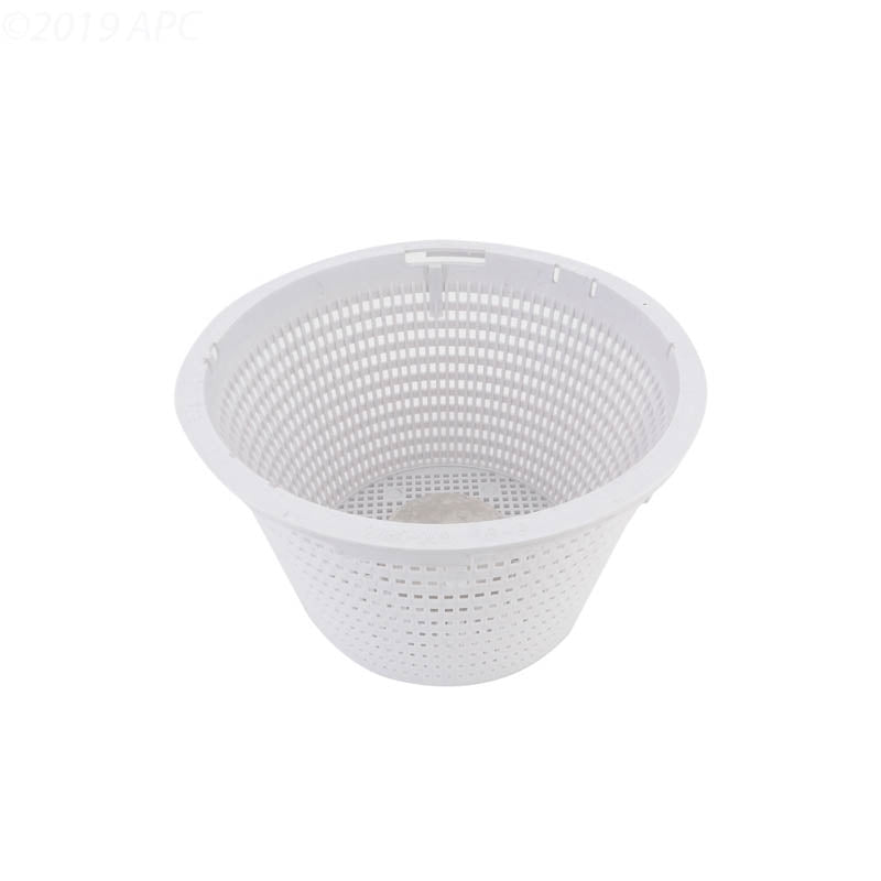Internal isometric view of the white mesh CMP 27180-009-000 skimmer basket, without a handle attached.