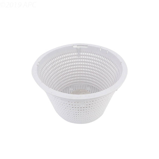 Internal isometric view of the white mesh CMP 27180-009-000 skimmer basket, without a handle attached.