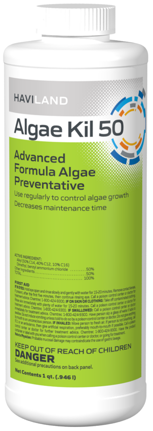 DuraChlor Algae Kil 50 C003007-CS20Q 1 Quart Pool Algaecide - 50% Quat Formula