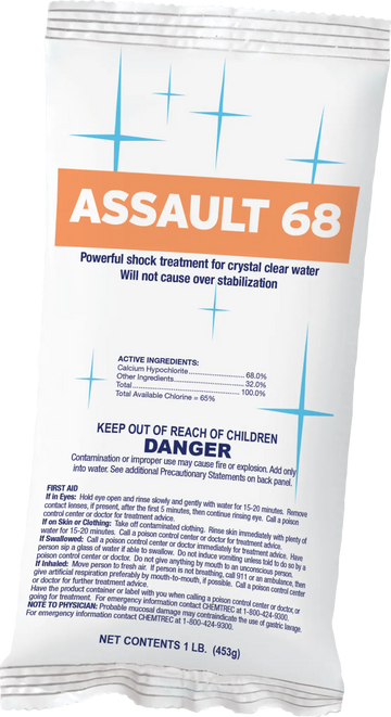 DuraChlor Assault 68 C006400-CS20P5 1 lb Calcium Hypochlorite Pool Shock - 65% Available Chlorine