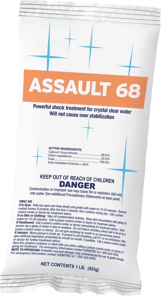 DuraChlor Assault 68 C006400-CS20P5 1 lb Calcium Hypochlorite Pool Shock - 65% Available Chlorine