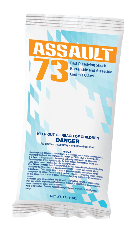 DuraChlor Assault 73 C004809-CS20P5 1 lb 73% Calcium Hypochlorite Pool Shock - Fast Dissolving.