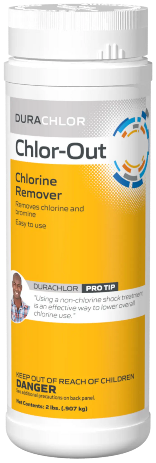 DuraChlor Chlor-Out C002833-CS20B2 2 lb Canister - Pool Chlorine & Bromine Remover Sodium Thiosulfate