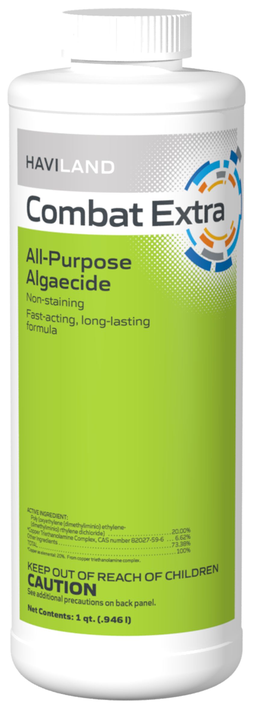 DuraChlor Combat Extra C002909-CS20Q 1 Quart Pool Algaecide - Polymer + Copper Complex