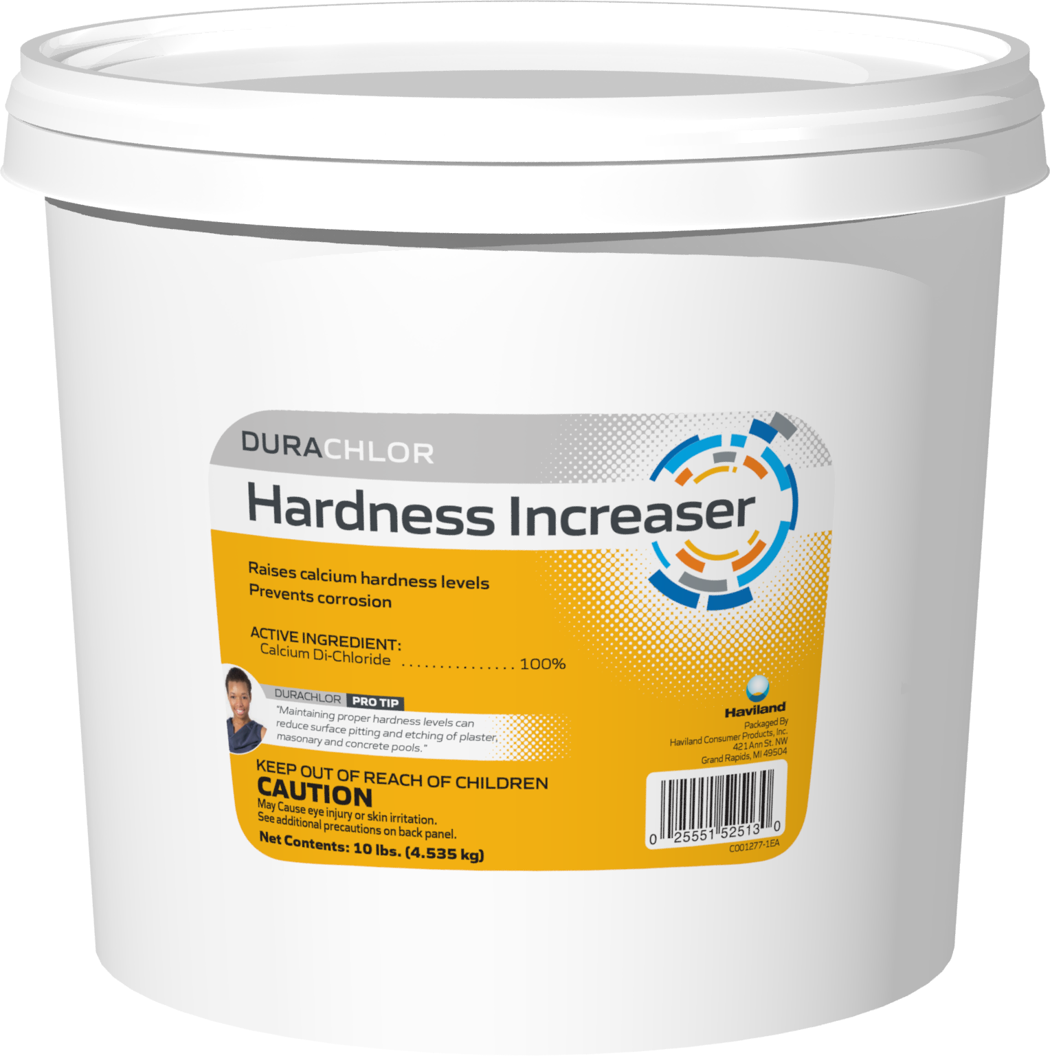 DuraChlor Hardness Increaser C002711-CS74C1 10 lb Pail - Pool Calcium Hardness Increaser 100% Calcium Di-Chloride
