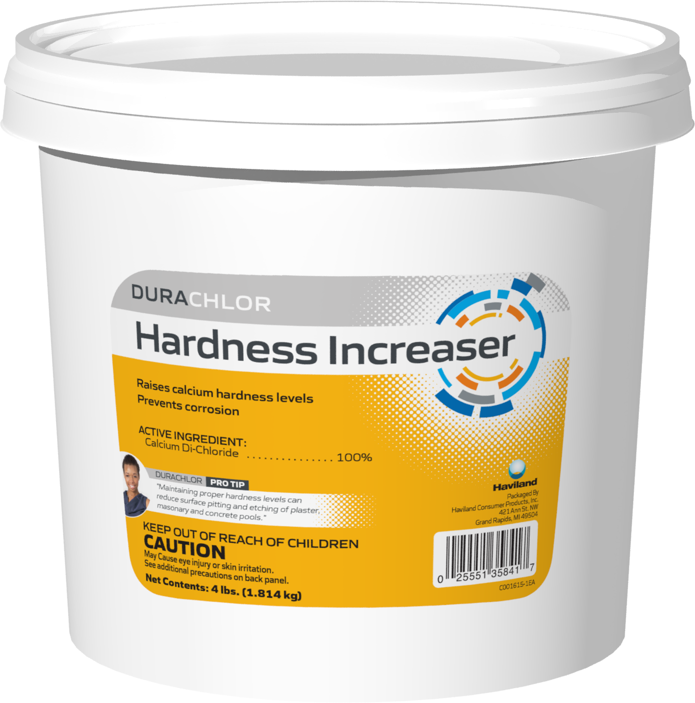 DuraChlor Hardness Increaser C002711-CS77C1 4 lb Pail - Pool Calcium Hardness Increaser 100% Calcium Di-Chloride
