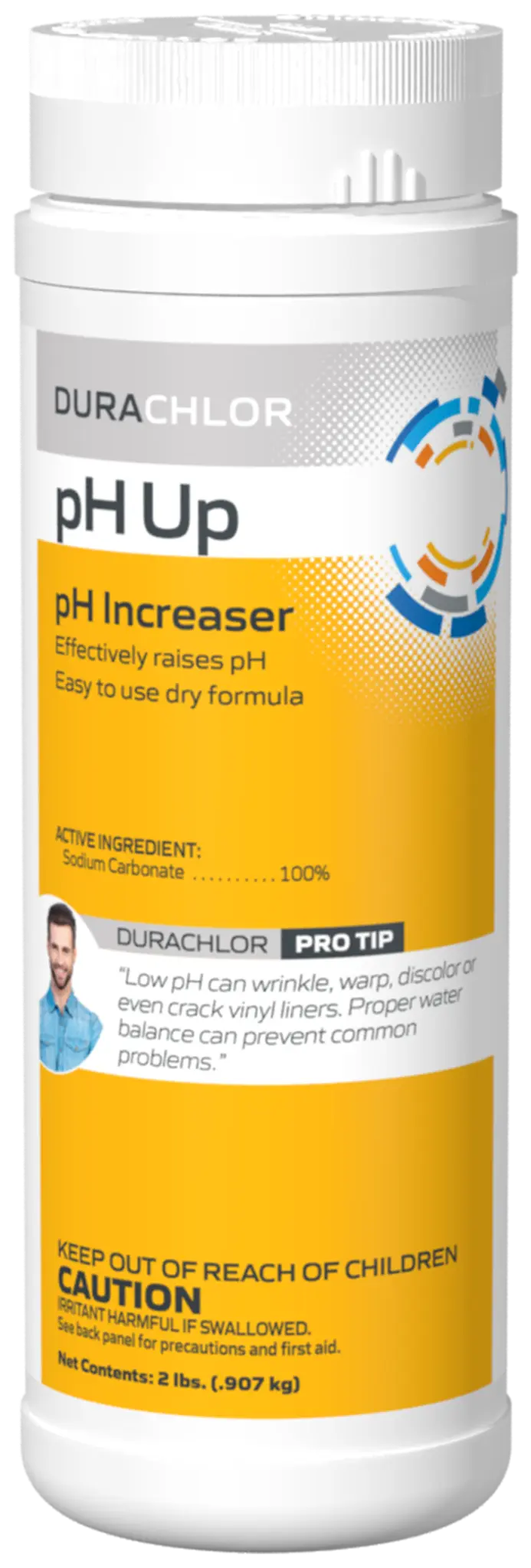 DuraChlor pH Up C002552-CS20B2 2 lb Canister - Granular Pool pH Increaser 100% Sodium Carbonate