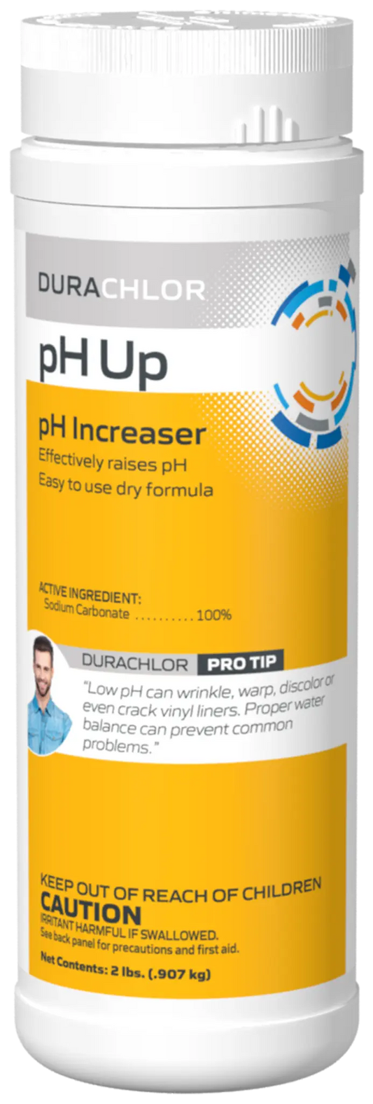 DuraChlor pH Up C002552-CS20B2 2 lb Canister - Granular Pool pH Increaser 100% Sodium Carbonate